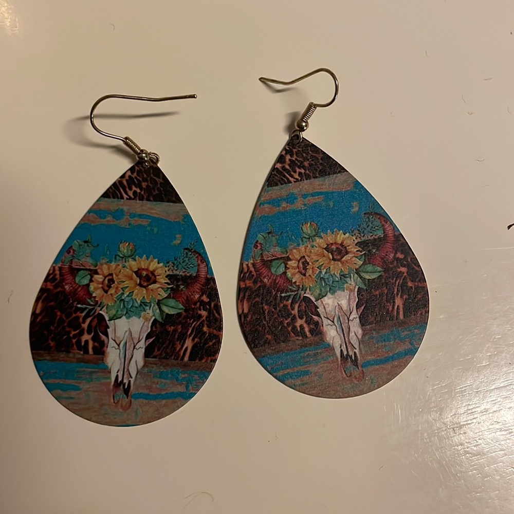 Bull Skull Earrings